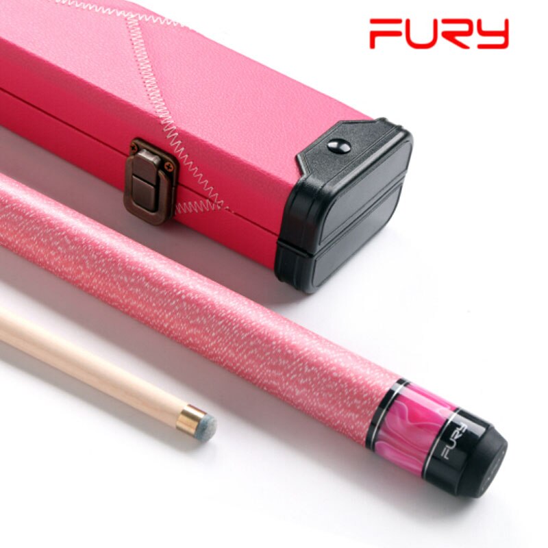 FURY 메이플 샤프트 3/4 스누커 큐, 9.8mm 11.5mm 팁 스틱 핑크 블랙 색상 스누커 큐 케이스 세트
